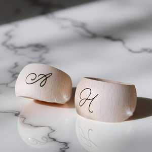 Anillos de servilletas, anillos de servilletas de ratán, anillos de servilletas de mimbre, Decoración de mesa - Product Image 1