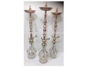 Farida Solicast Luxury Mini Hookahs Latón y fundición de pulso con técnica de espejo Hecho egipcio con accesorios - Product Image 3