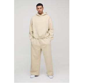 Venta al por mayor de Otoño de gran tamaño Streetwear hombres chándal logotipo personalizado de dos piezas Sudadera con capucha Jogger transpirable moda urbana traje casual - Product Image 1