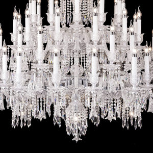 European Large 73-lights Bell Candle Asfour Crystal Chandelier for Museum Hotel Lobby Foyer Entrance <strong>Hall</strong> Bacarat Lighting - Product Image 5