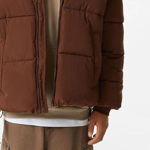 Chaquetas Acolchadas de Alta Calidad, Cortavientos, Chaqueta de Invierno para Hombre, Chaqueta Acolchada Marrón Teñida, Chaqueta Acolchada Cálida con Tela Premium y Cuello Alto - Product Image 6