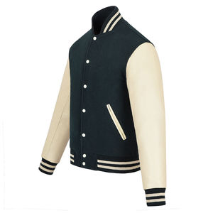Nouveau design de veste universitaire OEM pour hommes, streetwear à la mode, veste de baseball avec impression de logo et service de marque privée - Product Image 3