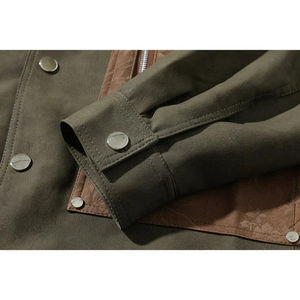 Chaquetas de solapa de primavera y otoño para hombre de Massgorule, abrigos de retales retro, chaquetas de cuero estampadas versátiles, chaquetas de trabajo de alta calidad - Product Image 5