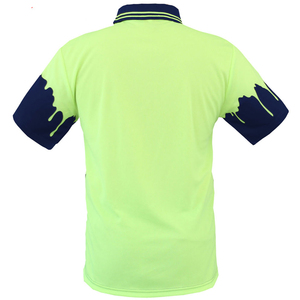 Hi-Vis Safety Polyester Polo <b>Shirt</b> Reflective Short Sleeve Work Reflective Safety Polo <b>T</b>-<b>Shirts</b> - Product Image 6