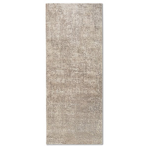 Entropy <b>Grey</b> & Black Hand Knotted Wool & Bamboo Silk Rug Abstract Pattern for Home Use-Model 1502(Fr) - Product Image 1