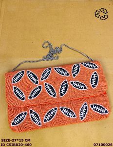 Pochette à perles avec fermeture magnétique et doublure en satin, bandoulière pour soirée SF-C461 21x3.5x15 cm - Product Image 3