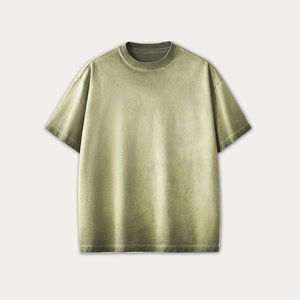T-shirt vintage délavé à l'acide pour homme, coupe ample, 100% coton, uni, manches courtes, col rond, fabricant personnalisé, stock en vrac - Product Image 1