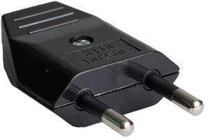 Connettore aereo bipolare senza TT nero 10A 250V termoplastico (Solera 6118N) - Product Image 1