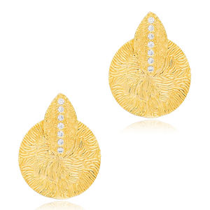 Boucles d'oreilles à Design irrégulier et texturé, bijoux turcs en argent Sterling 925, vente en gros - Product Image 3