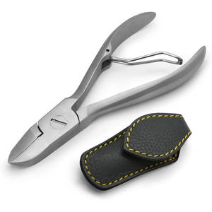 Pinzas para uñas de los pies Estuche de cuero Quirúrgico Acero inoxidable Pedicura Cortaúñas Alemán Toe Nail Cutter Box Lujoso - Product Image 1