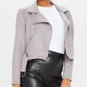 Logotipo personalizado de las mujeres de talla grande de cuero genuino de la motocicleta al aire libre Chaqueta de punto transpirable cremallera impermeable para la temporada de invierno - Product Image 4