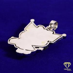 Colgante de moissanita de Plata de Ley 925, colgante de personaje de dibujos animados helado, collar de Hip Hop de diamante de moissanita para hombres - Product Image 2