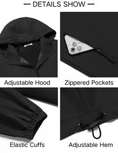 Wholesale Zipper Type 100% Polyester <b>Soft</b> <b>Shell</b> <b>Jackets</b> for Men Streetwear Outdoor NYLON/Copolyester Closure - Product Image 5