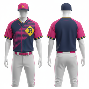 Uniforme de Béisbol PrimeField, Logotipo Personalizado por Sublimación, 100% Poliéster, Cuello en V, Secado Rápido, Unisex, para Entrenamiento y Partidos - Product Image 5