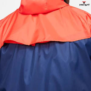 Veste coupe-vent à capuche en tissu imperméable pour hommes, veste coupe-vent à vendre, fabriquée à l'usine, design personnalisé, vente en gros - Product Image 4