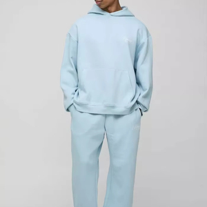 Ropa informal de gran tamaño Skript con capucha Split Hem chándales Top Trending transpirable de alta calidad conjunto de chándal personalizado para hombres - Product Image 1