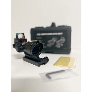 กล้องเล็งแบบออปติคอล 4x32 ACO ไฟเบอร์ออปติกสีแดง กล้องเล็งแบบ Tactical Red Dot Sight ตัวเรือนอะลูมิเนียมอัลลอยด์ พร้อมเลเซอร์ และเลนส์เคลือบมัลติโค้ทเต็มรูปแบบ - Product Image 2