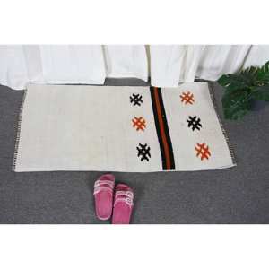 Alfombra de área grande clásica turca Vintage 18x34ft blanco negro bohemio diseño de retazos lana Material látex para pasillo de cabecera - Product Image 3