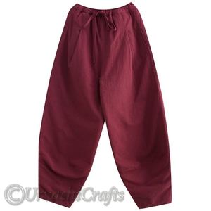 Pantalon d'été en lin rétro pour hommes Pantalon en lin doux et confortable Pantalon en lin respectueux de l'environnement en tissu de style sarouel en vrac - Product Image 2