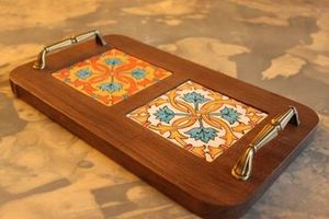 Plateau en bois de qualité supérieure plateau Meena le plus vendu plateau de service imprimé avec logo personnalisé idéal pour les ustensiles de cuisine vaisselle - Product Image 6