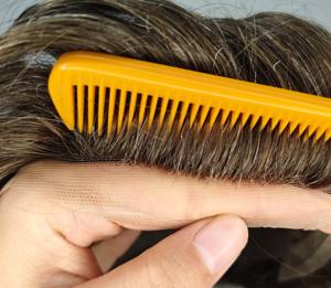 Postizo Masculino de Cabello Remy Personalizado HD, 120% de Densidad, Línea de Cabello de Encaje Suizo al por Mayor - Product Image 6