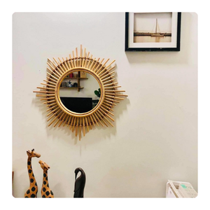 ESPEJO DE RATÁN DE ALTA CALIDAD DE LUJO, HERMOSA DECORACIÓN DEL HOGAR 100% NATURAL ECOLÓGICO PARA HABITACIONES DE ESTILO TROPICAL - Product Image 4