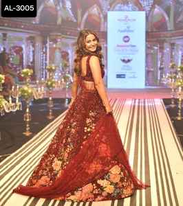 Indian and <b>Pakistani</b> Style Traditional Wear Heavy Georgette with Sequence Embroidery Work Lehenga Choli for <b>Wedding</b> Function - Product Image 3