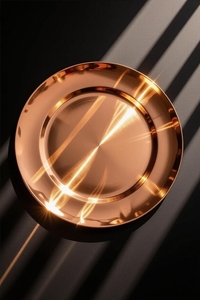 Assiette de présentation de luxe en argent poli miroir 13 pouces avec bordure perlée, en métal, pour décoration de table de mariage et d'événements, sous-assiette - Product Image 5