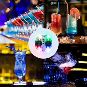 Posavasos Led, posavasos para tazas, alfombrilla para bebidas, suministros para fiestas, pegatinas autoadhesivas para botellas, accesorios de licor, luces pequeñas para botellas - Product Image 4