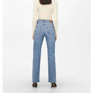 Article le plus vendu en 2026, jean droit mi-taille en coton 100% pour femme, style décontracté d'hiver, denim tendance, poches - Product Image 3