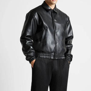 Chaqueta con letras de cuero personalizada Diseño único Chaqueta con letras de gran calidad para hombres en tamaño adulto - Product Image 6