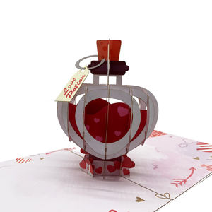 En gros Valentine Pop-up 3D Papier Carte Nouveau Design Meilleur Prix pour L'exportation En Vrac-Cadeau De Mariage - Product Image 1