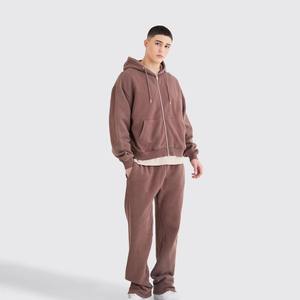 Nueva Llegada, Conjuntos Deportivos de Invierno para Hombre, Tallas Grandes, Color Sólido, Personalizables, 100% Poliéster, Dos Piezas, Impresión de Logotipo Personalizado - Product Image 1