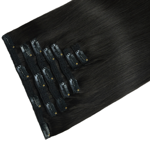 Extensiones de Cabello Chino K.SWIGS con Clip, Doble Trama, Cabello Virgen Remy 100% con Cutícula Alineada, Suaves, Sin Costuras, Sin Puntas Abiertas - Product Image 1