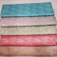 Tissu en soie jacquard métallique léger sur mesure, motif floral de marigold, pour robes et rideaux de mariage