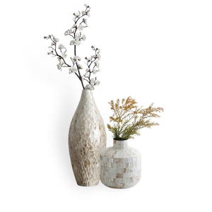 Venta al por mayor vietnamita, decoración de encimera de madera moderna, jarrones decorativos, jarrón de mesa rústico de nácar, función de jarrón de suelo - Product Image 1