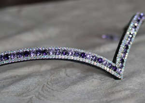 Estándar de calidad de cuero de caballo de Bling frente banda de cuero de la brida - Product Image 6