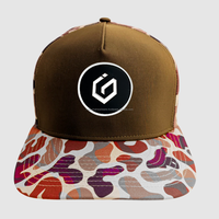 Casquette Snapback Camouflage Personnalisée OEM 6 Panneaux Visière Plate Réglable avec Logo Patch en Caoutchouc pour le Golf, le Streetwear et les Sports de Plein Air