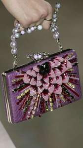 Sac à main de luxe en résine de qualité standard avec fermeture éclair en strass de haute qualité, écologique, unique et de créateur, au meilleur prix - Product Image 2