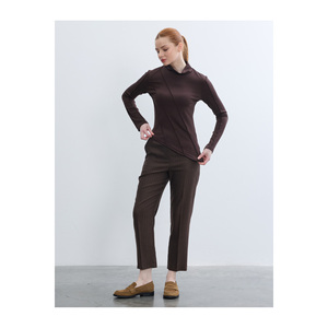 Blusa de Punto para Mujer, Mezcla de Viscosa, con Detalle Overlock, Suave como la Piel de un Bebé, Cómoda y Moderna - Product Image 5