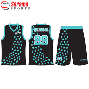 Uniformes de basketball personnalisés en tissu respirant grande taille pour l'été, avec impression par sublimation, séchage rapide et antibactériens, vente en gros - Product Image 1