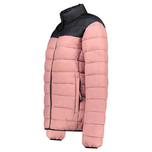 Vêtements d'extérieur de qualité supérieure poignets élastiques femmes veste à glissière bouffante veste élégante à col montant coupe-vent avec patchs personnalisés - Product Image 4