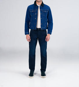 Vestes en jean pour hommes en coton blanc décontractées logo personnalisé Vestes en jean solides à la mode pour hommes Streetwear Vestes en jean Hip Hop pour hommes - Product Image 1