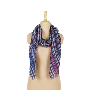 Professional Supplier Custom New Fashionable Scarves For You Cotton Wool Lurex Acrylic Made High Quality Handmade Scarf