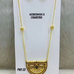 อินเทรนด์และคลาสสิกเครื่องประดับอาหรับชุบทองสำหรับผู้หญิง chik ชุดกับต่างหู Link Chain วัสดุหลักทองเหลืองออกแบบออนไลน์ - Product Image 1