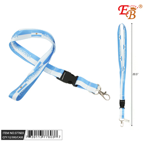 20.5\" Argentina <b>Lanyard</b> 600pcs 50DZ/CS Durable <b>Polyester</b> & Nylon Material - Product Image 1