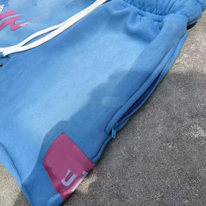 Alta calidad Casual Sweat Heavyweight Fleece Custom Streetwear Algodón reflectante French Terry Ess Pantalones cortos para hombre - Product Image 4