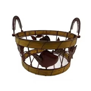 Corbeille à fruits en métal de style décoratif Bol décoratif élégant pour table à manger Comptoir de cuisine Élégant et durable Ménage - Product Image 1