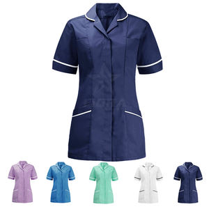 Conjunto médico unisex con cuello en V, elástico, 3 bolsillos, manga corta, OEM, venta al por mayor, uniforme médico, enfermera, hospitales - Product Image 6