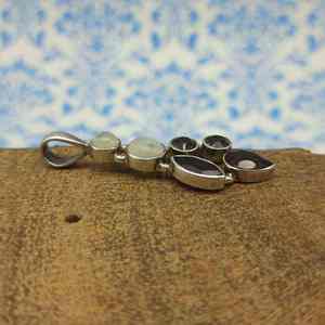 Colgante de cuarzo ahumado y piedra lunar, colgante de plata 925, joyería de piedras preciosas naturales, precios al por mayor, joyería de plata hecha a mano de Exportador - Product Image 6